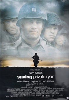 Matt Damon Signed "Saving Private Ryan" Full Movie Poster (PSA/DNA)
